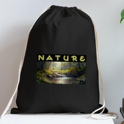 Nature: Verdant Bloom - Cotton Drawstring Bag