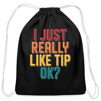 Bartender Waitress Waiter blue - Cotton Drawstring Bag - black - Front