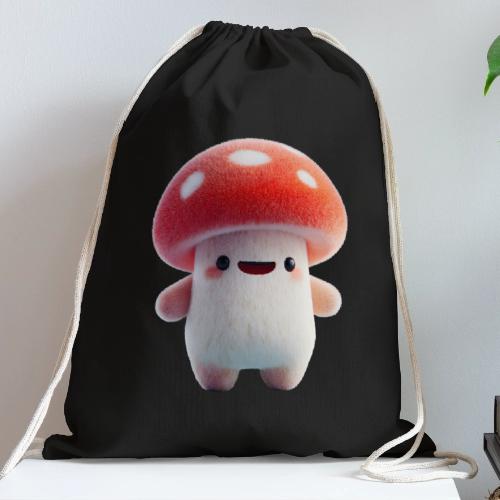 Mushroom: Red Forest Friend - Cotton Drawstring Bag