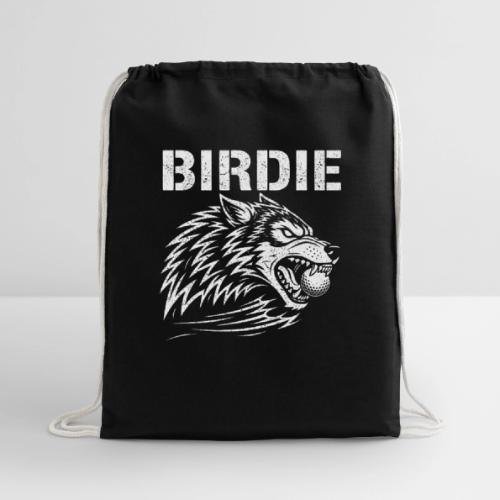 BIRDIE - Wolf Golf Gift Tee for Men - Cotton Drawstring Bag