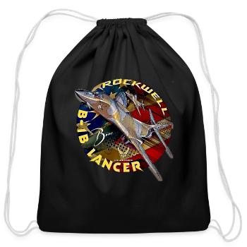 B1B Lancer USAF Supersonic Strategic Bomber - Cotton Drawstring Bag - black - Front