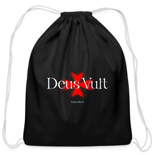 Deus Vult: God Wills It - Cotton Drawstring Bag