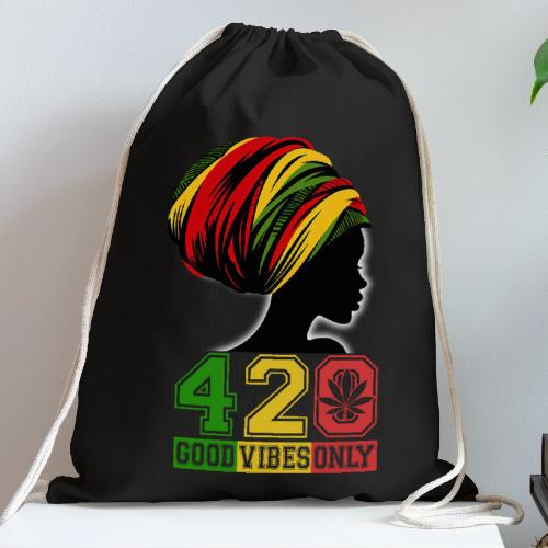 420 Day Women OnFire Weed Marijuana funny design - Cotton Drawstring Bag