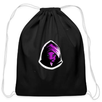 Radiate positivity - Cotton Drawstring Bag - black - Front