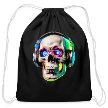 Dead serious gamer - Cotton Drawstring Bag - black - Front