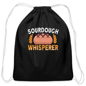 Bread Making Bakery Bread Baker Bread Maker - Cotton Drawstring Bag - black - Front