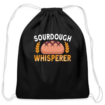 Bread Making Bakery Bread Baker Bread Maker - Cotton Drawstring Bag - black - Front