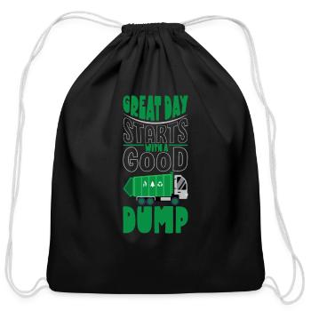 Garbage Trucks Recycling Garbage Truck Driver - Cotton Drawstring Bag - black - Front