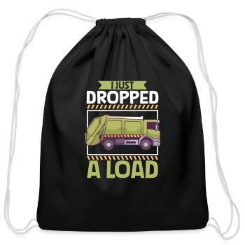 Garbage Trucks Recycling Garbage Truck Driver - Cotton Drawstring Bag - black - Front