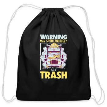 Garbage Trucks Recycling Garbage Truck Driver - Cotton Drawstring Bag - black - Front