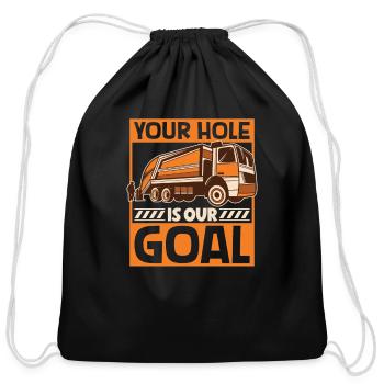 Garbage Trucks Recycling Garbage Truck Driver - Cotton Drawstring Bag - black - Front