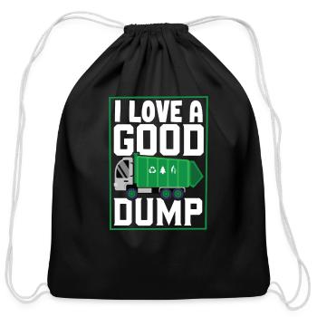 Garbage Trucks Recycling Garbage Truck Driver - Cotton Drawstring Bag - black - Front