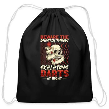 Scary Darts Darts Player Dartboard Darts board - Cotton Drawstring Bag - black - Front
