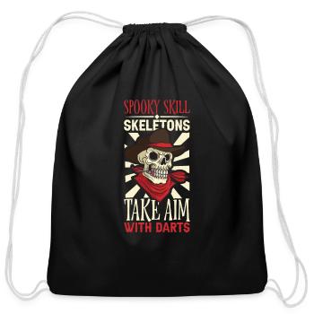 Scary Darts Darts Player Dartboard Darts board - Cotton Drawstring Bag - black - Front