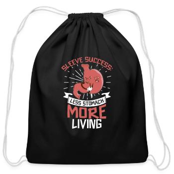 Gastric Sleeve Surgery Gastrectomy Weight Loss - Cotton Drawstring Bag - black - Front