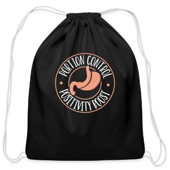 Gastric Sleeve Surgery Gastrectomy Weight Loss - Cotton Drawstring Bag - black - Front
