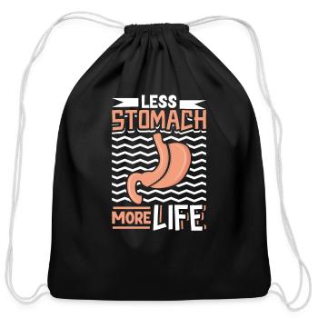 Gastric Sleeve Surgery Gastrectomy Weight Loss - Cotton Drawstring Bag - black - Front