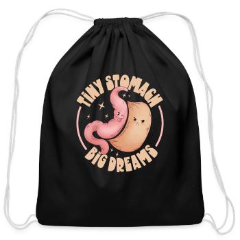 Gastric Sleeve Surgery Gastrectomy Weight Loss - Cotton Drawstring Bag - black - Front