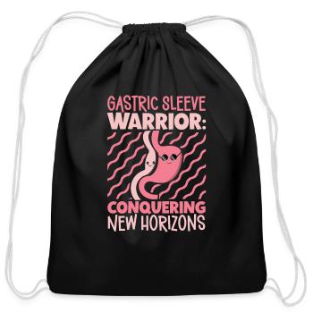 Gastric Sleeve Surgery Gastrectomy Weight Loss - Cotton Drawstring Bag - black - Front