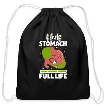 Gastric Sleeve Surgery Gastrectomy Weight Loss - Cotton Drawstring Bag - black - Front