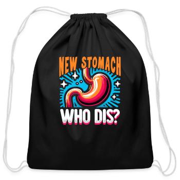 Gastric Sleeve Surgery Gastrectomy Weight Loss - Cotton Drawstring Bag - black - Front