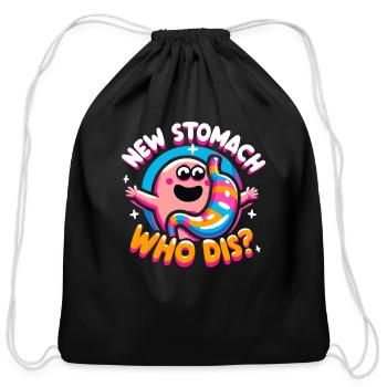 Gastric Sleeve Surgery Gastrectomy Weight Loss - Cotton Drawstring Bag - black - Front