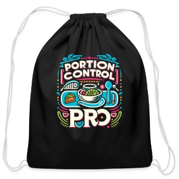 Gastric Sleeve Surgery Gastrectomy Weight Loss - Cotton Drawstring Bag - black - Front