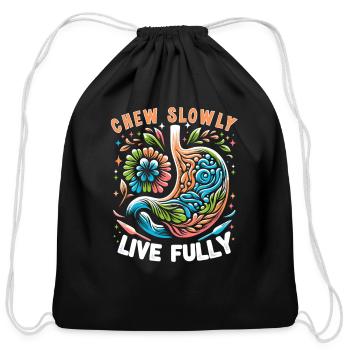 Gastric Sleeve Surgery Gastrectomy Weight Loss - Cotton Drawstring Bag - black - Front