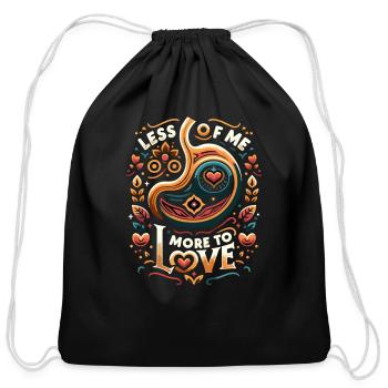 Gastric Sleeve Surgery Gastrectomy Weight Loss - Cotton Drawstring Bag - black - Front