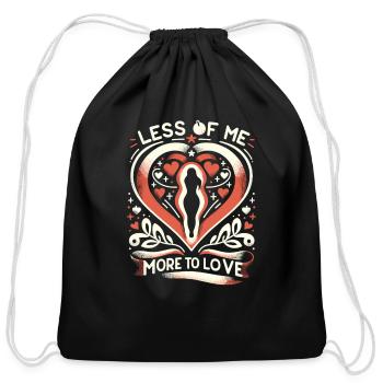 Gastric Sleeve Surgery Gastrectomy Weight Loss - Cotton Drawstring Bag - black - Front