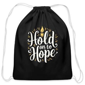 Harness Positivity And Mental Well-Being Through - Cotton Drawstring Bag - black - Front