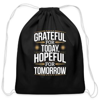 Harness Positivity And Mental Well-Being Through - Cotton Drawstring Bag - black - Front