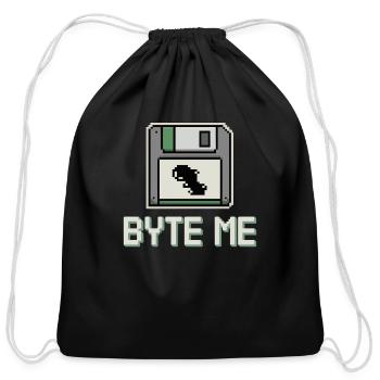 Retro Computing Fans Vintage Computers Old-School - Cotton Drawstring Bag - black - Front