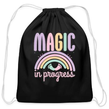 Magic In Progress - Cotton Drawstring Bag - black - Front
