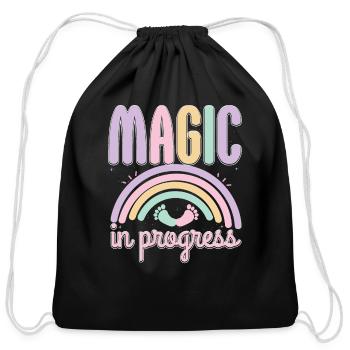 Magic In Progress - Cotton Drawstring Bag - black - Front