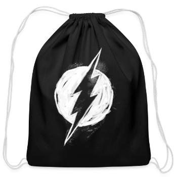 The Flash White Milk Logo - Cotton Drawstring Bag - black - Front