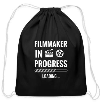 Filmmaker In Progress | Future Filmmaker Student - Cotton Drawstring Bag - black - Front