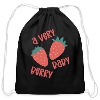A Very Berry Ba tumblr - Cotton Drawstring Bag - black - Front