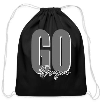 Dragons Team Mascot School Spirit Game Night - Cotton Drawstring Bag - black - Front