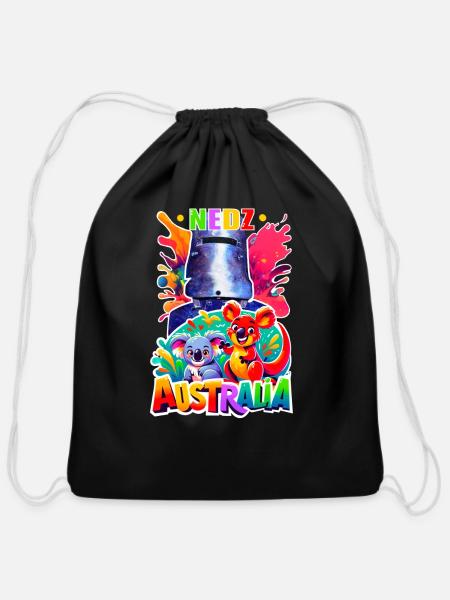 Nedz Australia - Cotton Drawstring Bag - black