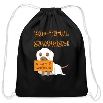 Bootiful surprise - Cotton Drawstring Bag - black - Front