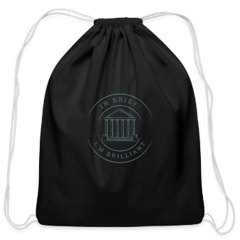 In Brief: I’m Brilliant - Cotton Drawstring Bag - black - Front