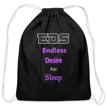 EDS Endless Desire for Sleep - Cotton Drawstring Bag - black - Front