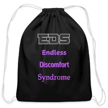 EDS Endless Discomfort Syndrome - Cotton Drawstring Bag - black - Front