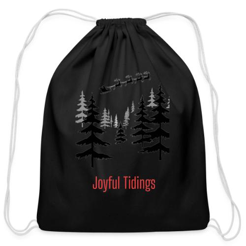 Joyful Tidings Christmas T-Shirt - Cotton Drawstring Bag