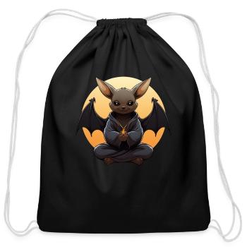 Yogi the bat - Cotton Drawstring Bag - black - Front