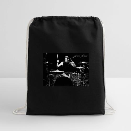 Landon Hall On Drums - Cotton Drawstring Bag