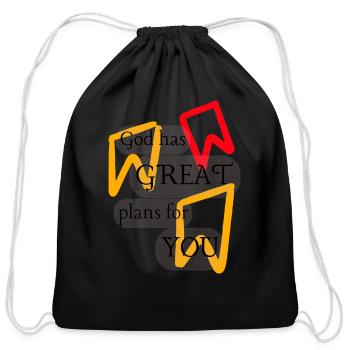 Dear John - Cotton Drawstring Bag - black - Front