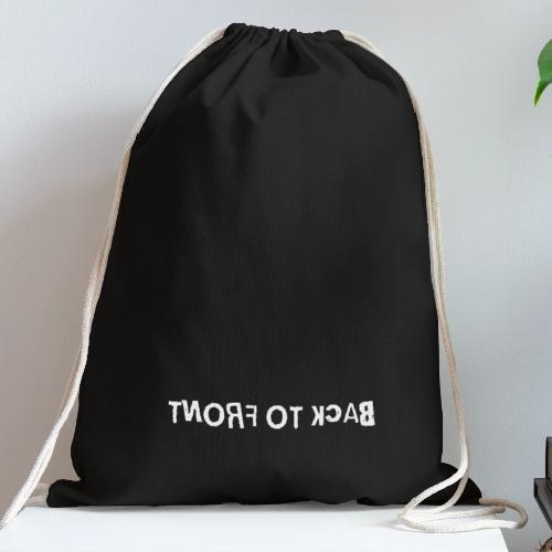 Back To Front Word Art - Cotton Drawstring Bag