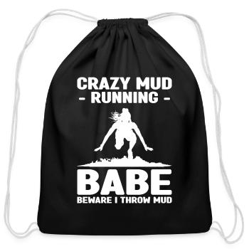 Mud racing - Cotton Drawstring Bag - black - Front